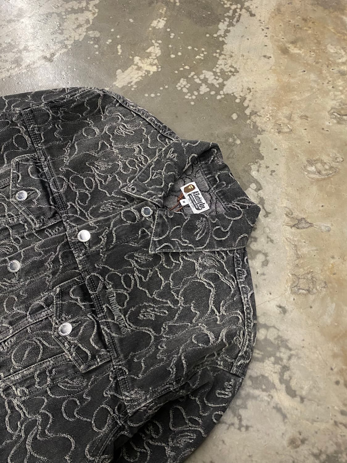 베이프 새상품 카모 트러커 흑청 M  상품이미지3