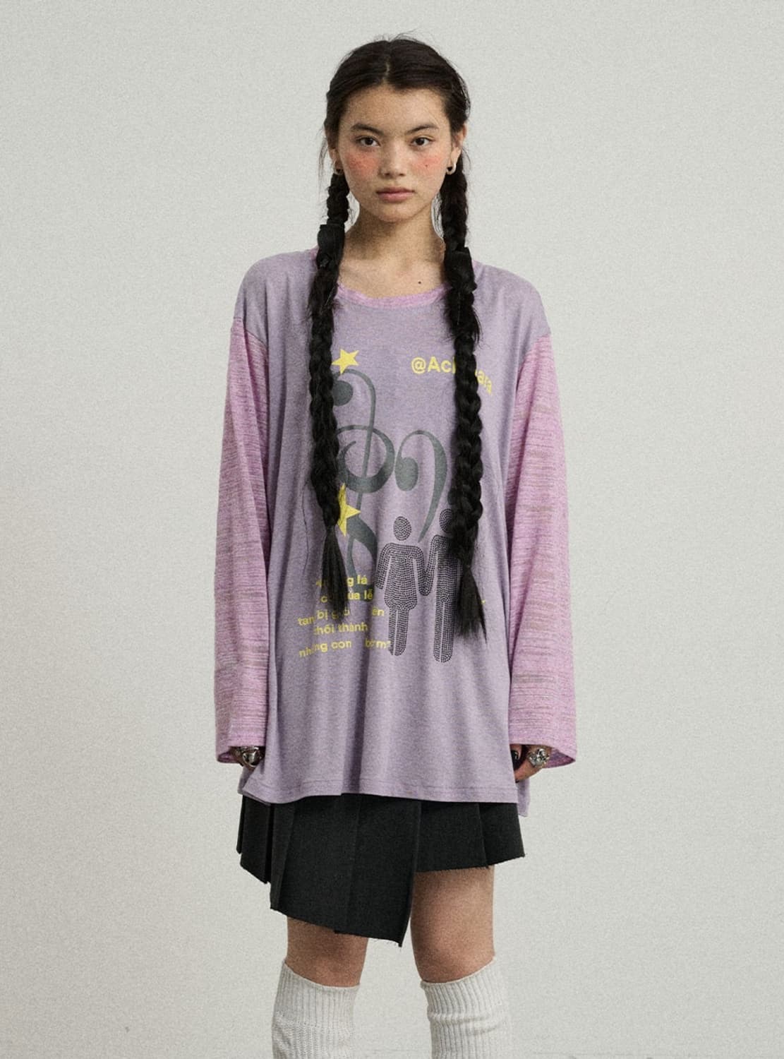테스트메커니즘 Dear Harmony T-shirt 퍼플 긴팔 상품이미지1