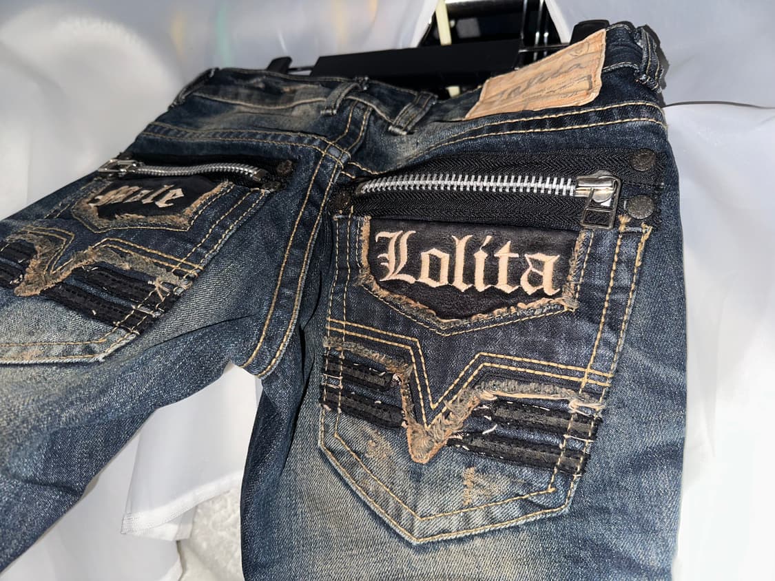 디테일 진청 데님 로우라이즈 부츠컷 팬츠 상품이미지1