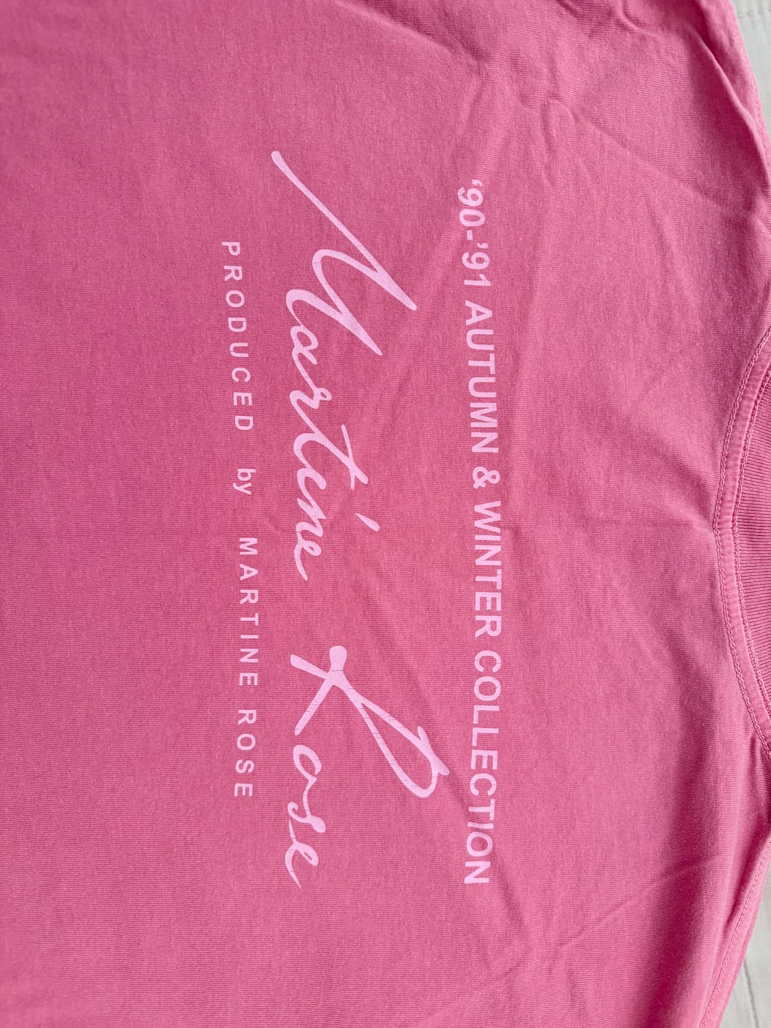 martine rose funnel neck pink 마틴로즈 티셔츠 상품이미지3