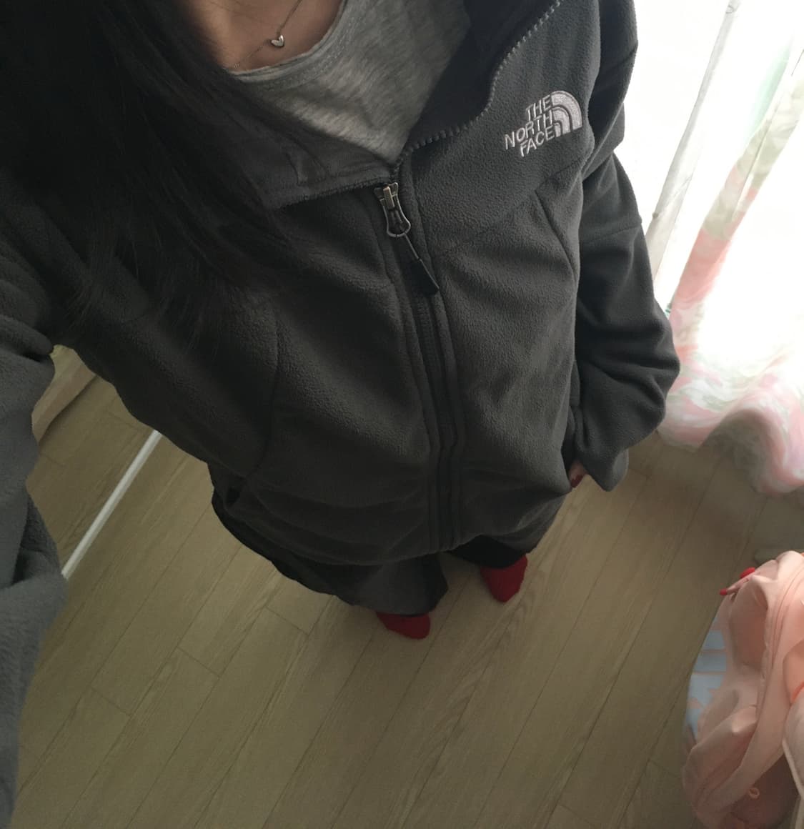 노스페이스 진그레이 챠콜 후리스 집업 플리스 상품이미지6