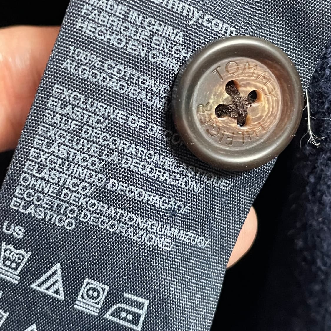 [S] 타미힐피거 숄카라 니트 네이비 상품이미지3