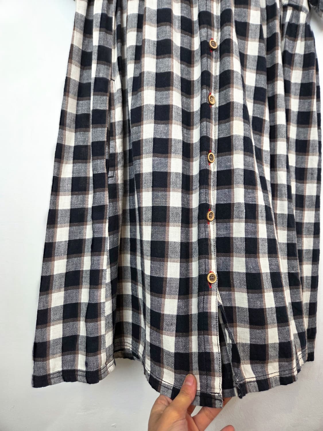 너드 체크 반팔 원피스 상품이미지3