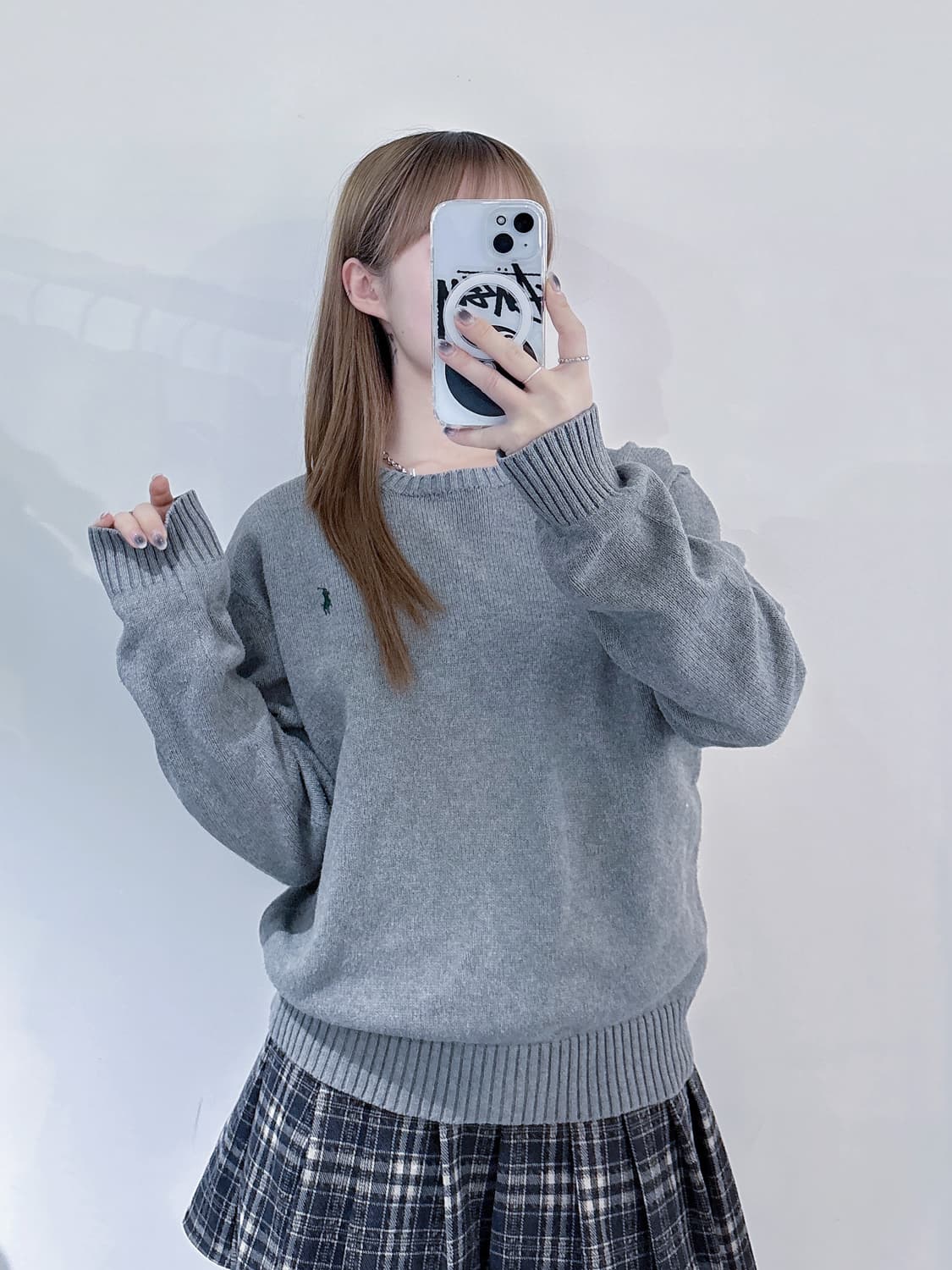 폴로랄프로렌 그레이 포니 라운드 니트 상품이미지1