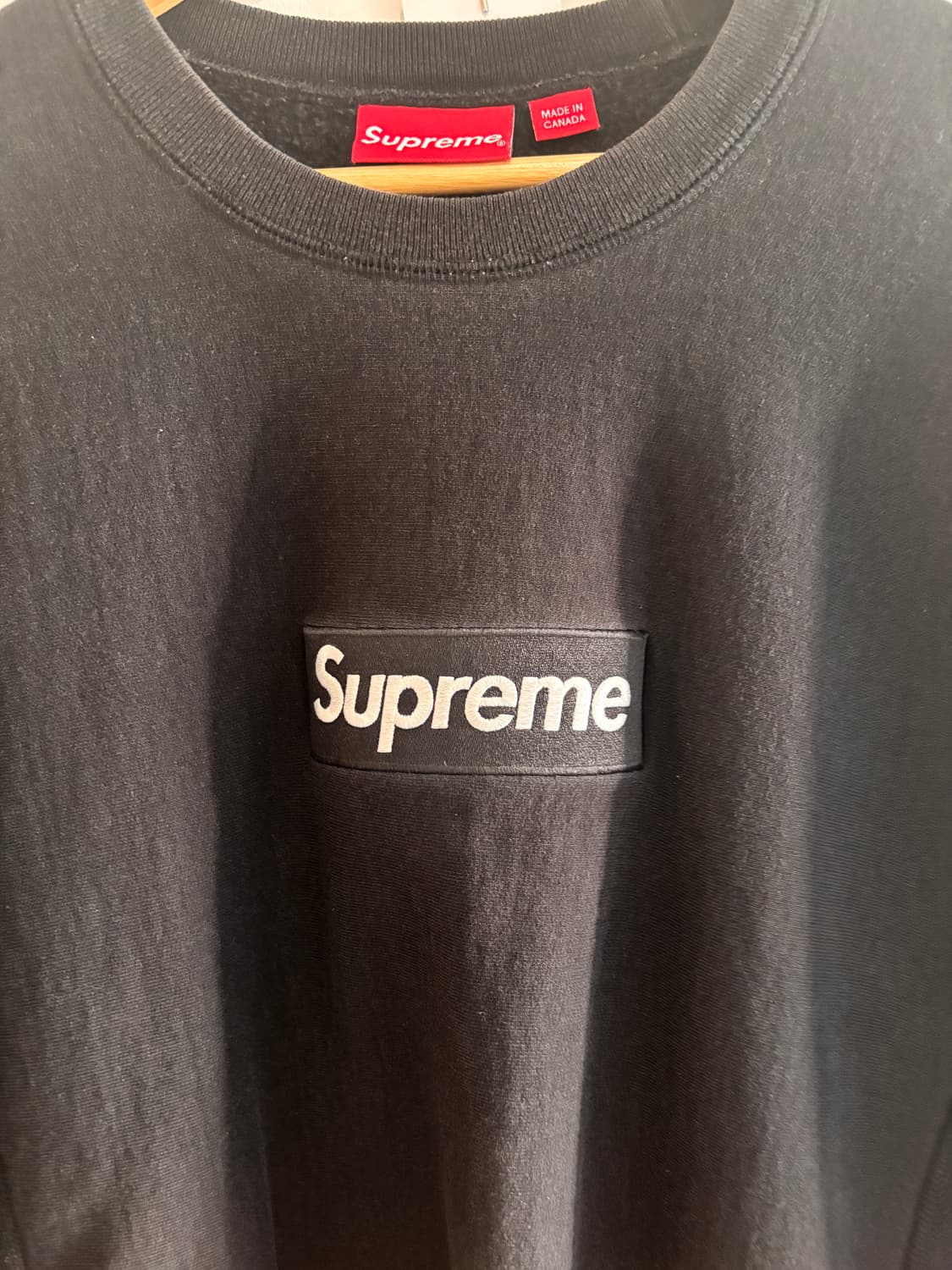 Supreme boxlogo blk/blk sweat 상품이미지2
