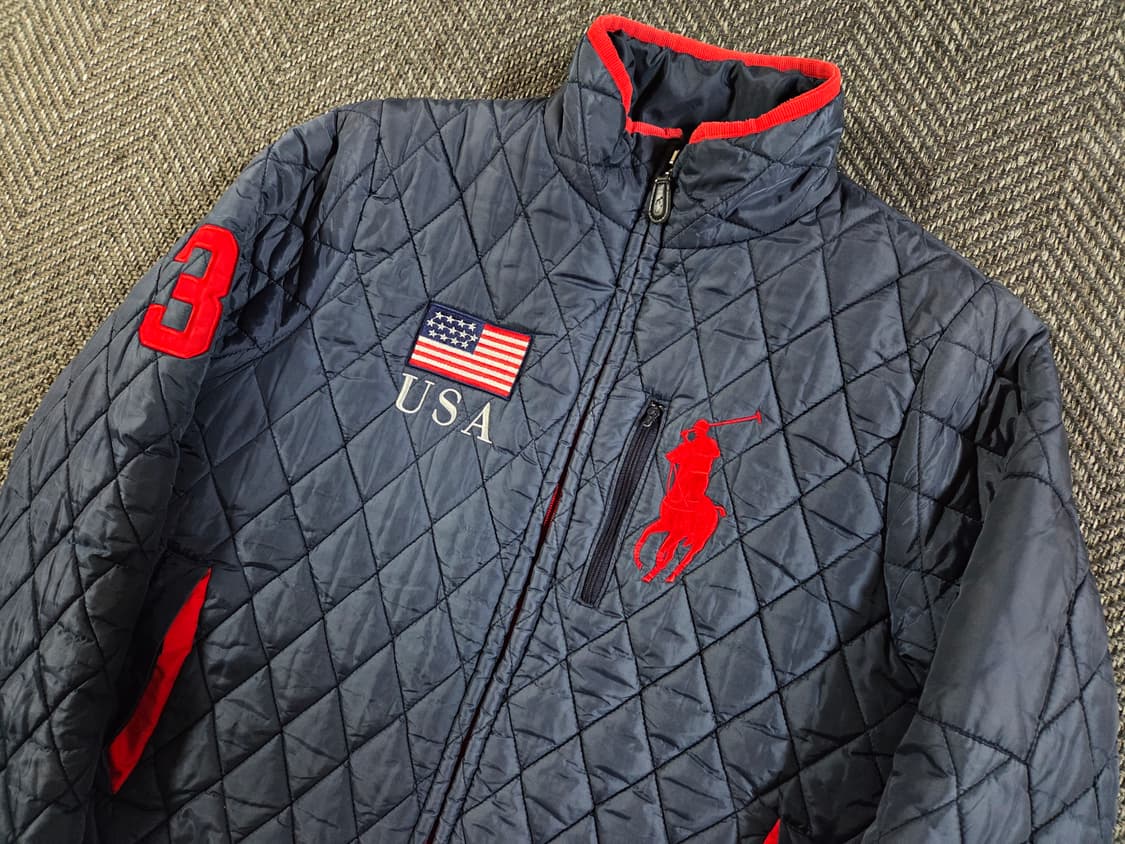 폴로 랄프로렌 빅포니 USA 성조기 퀼팅 자켓 상품이미지4