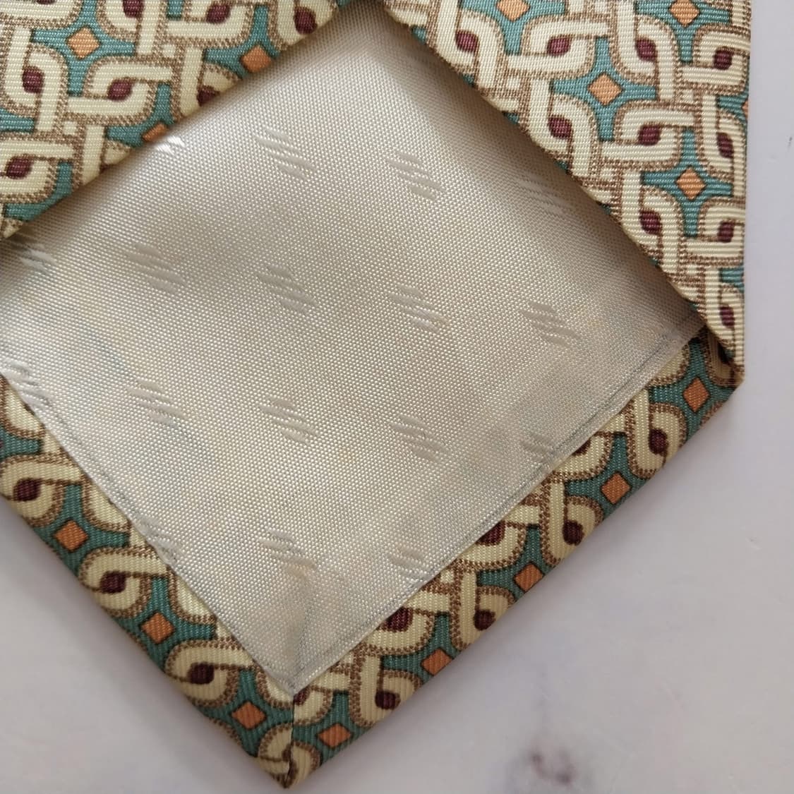 안젤로 빌로레세 실크 기하 패턴 넥타이 9.7cm A+~A등급 K1312 상품이미지9