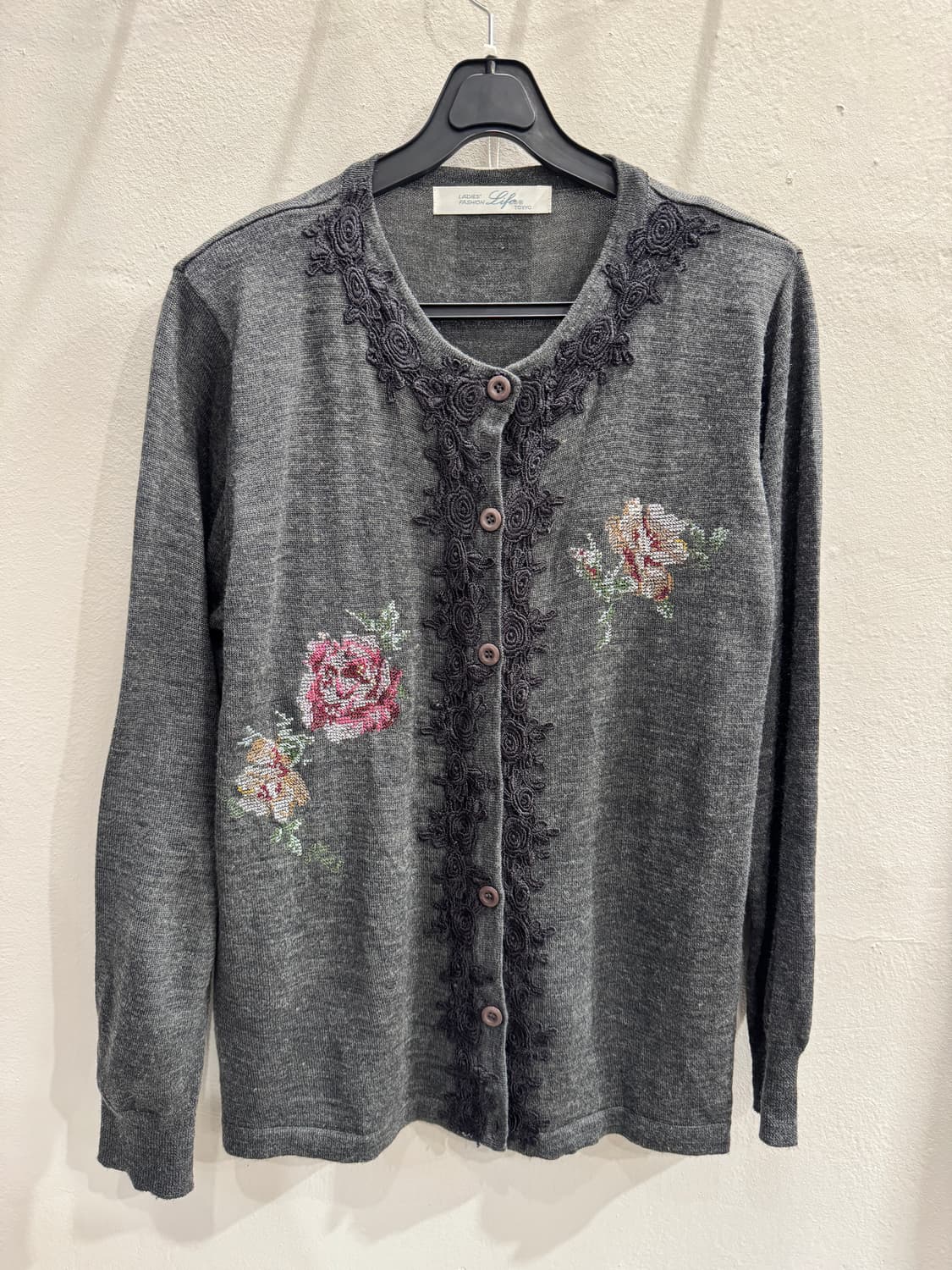 japan vintage 로즈자수 가디건 상품이미지1