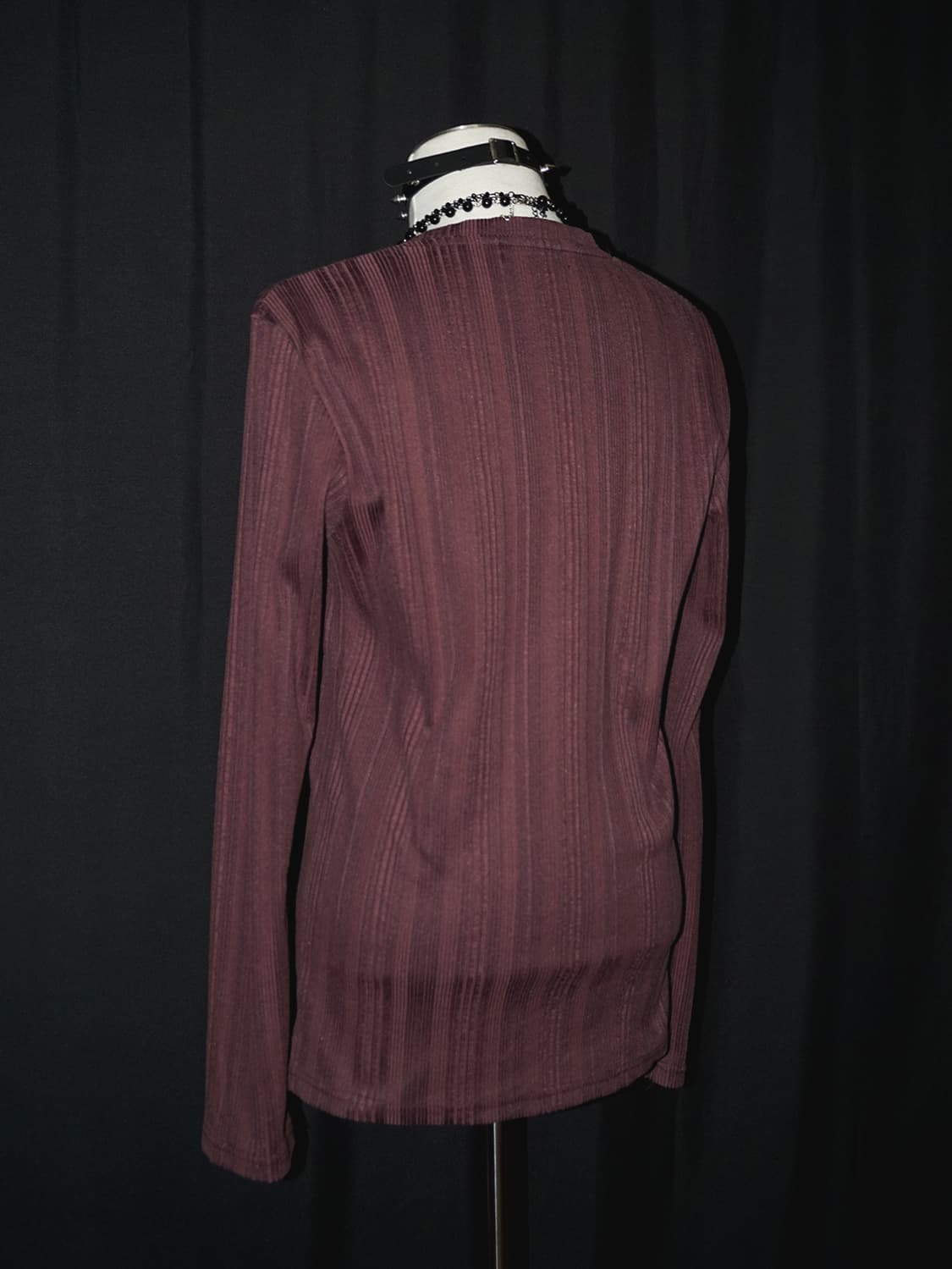 (tornado mart) wine ribbed long sleeve  상품이미지6