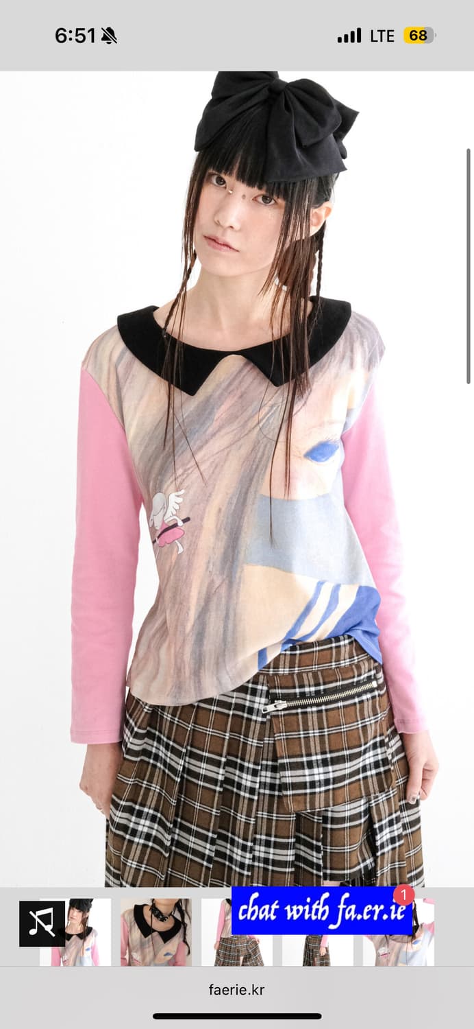 샵페어리 긴팔티 핑크 상품이미지1