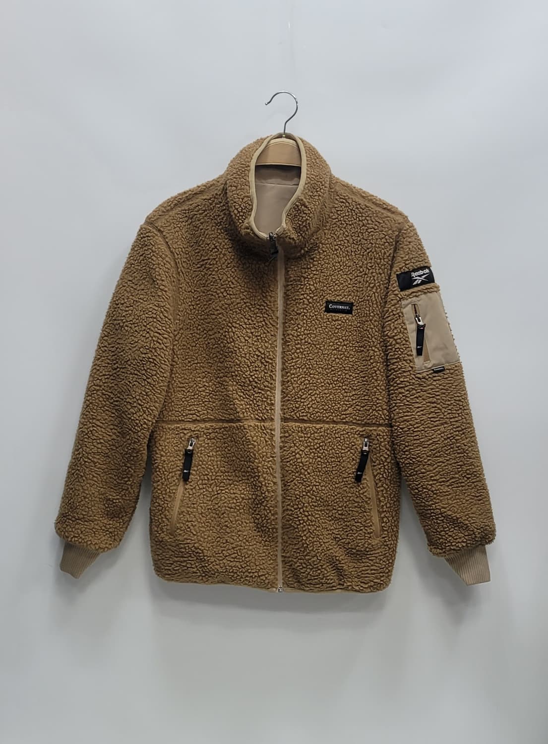 리복x커버낫 리버서블 플리스 점퍼 자켓 / 남 S 연브라운 상품이미지1