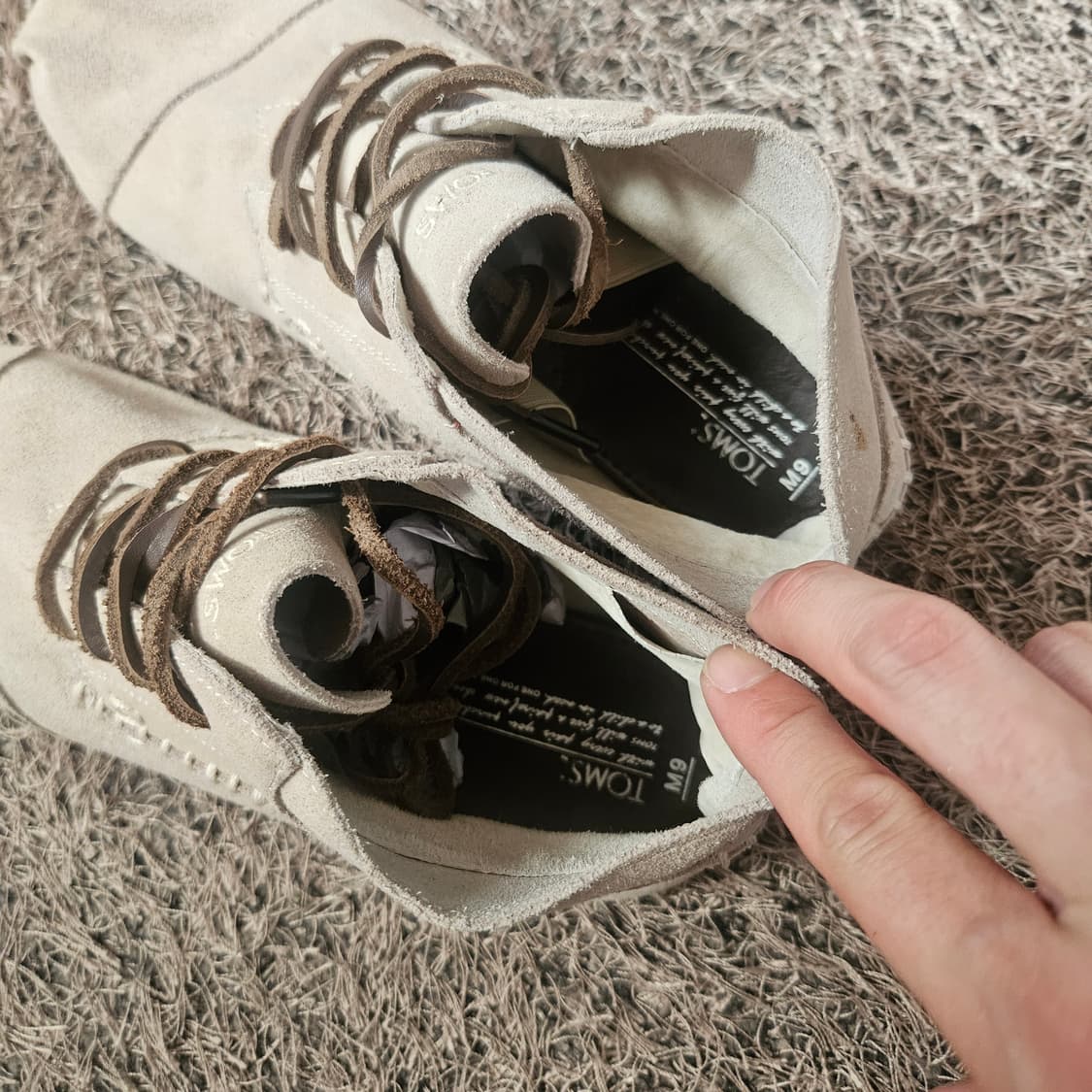 탐즈(TOMS) 가죽 스웨이드 데저트 부츠 M9 size 상품이미지7