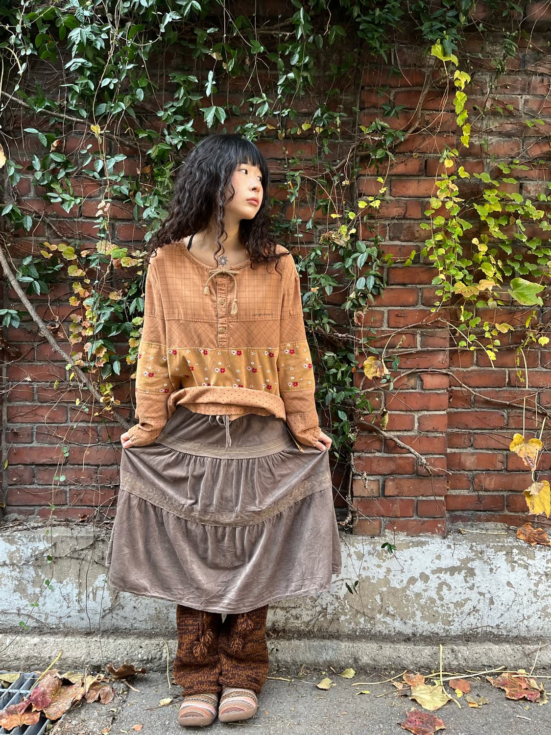 데일리무드 미디 스커트 상품이미지1