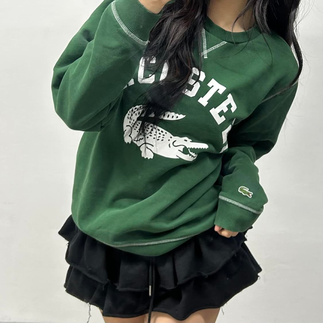 라코스테 신형 빅로고 딮그린 스웨트셔츠 맨투맨(L) 상품이미지1