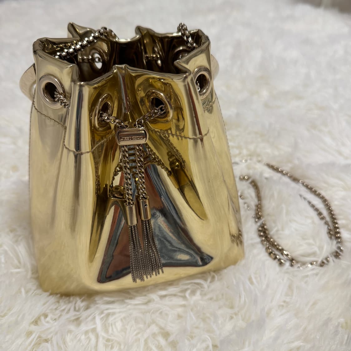 Jimmy Choo Bon Bon 버킷백 (메탈릭 골드) 상품이미지2