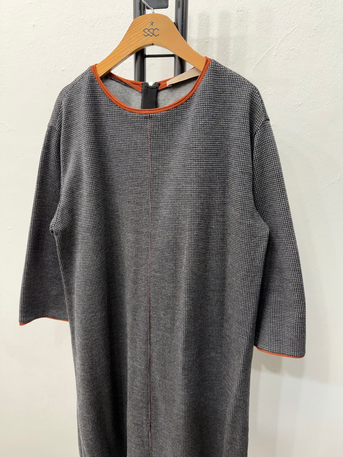 정품) 르베이지 체크 패턴 롱 니트 원피스 91 상품이미지3