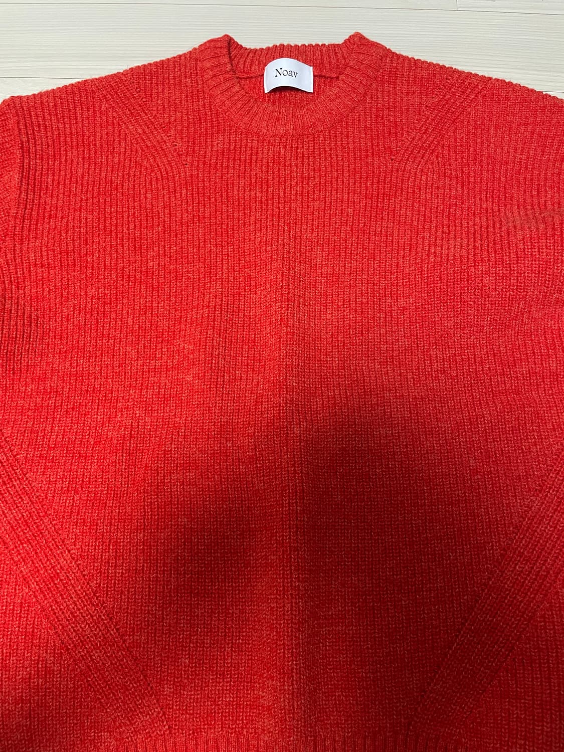 [M] 노아브 소프트 울 하찌 풀오버 니트 오렌지브릭 상품이미지4