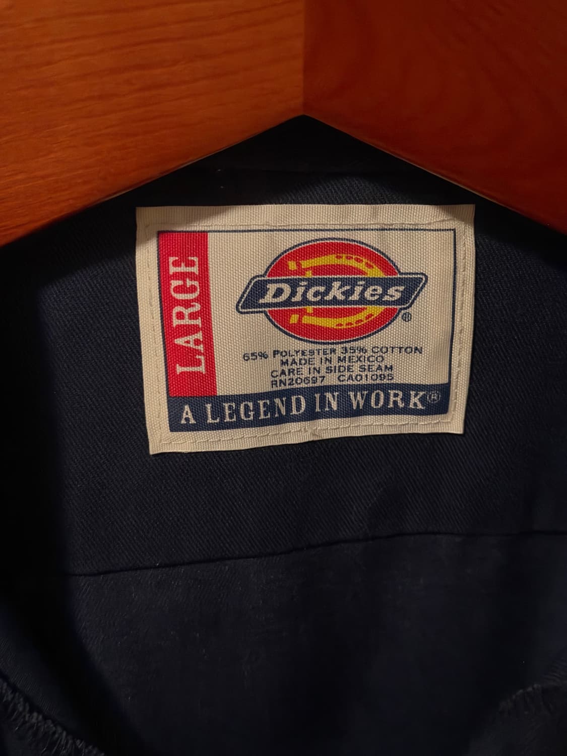 Vintage 00s Dickies Navy Work Shirt 상품이미지2