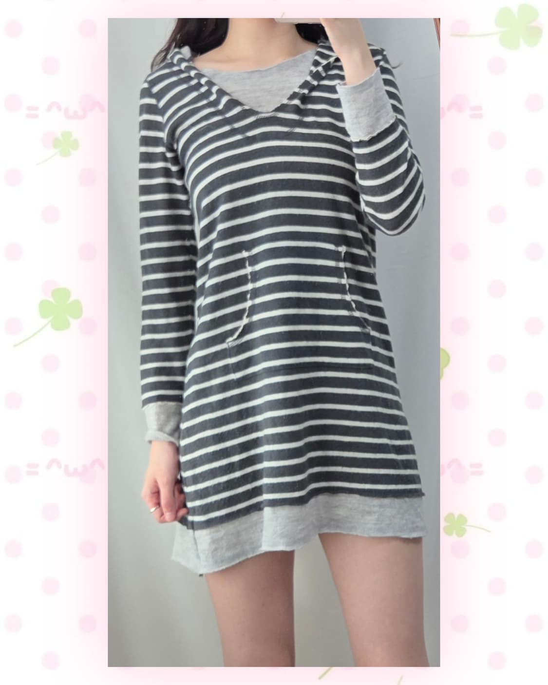 레이어드 스트라이프 원피스 상품이미지2