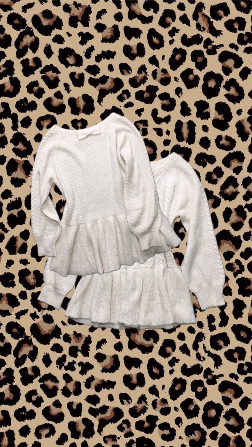 히메갸루 리즈리사깔 리본 러블리 니트 상품이미지2