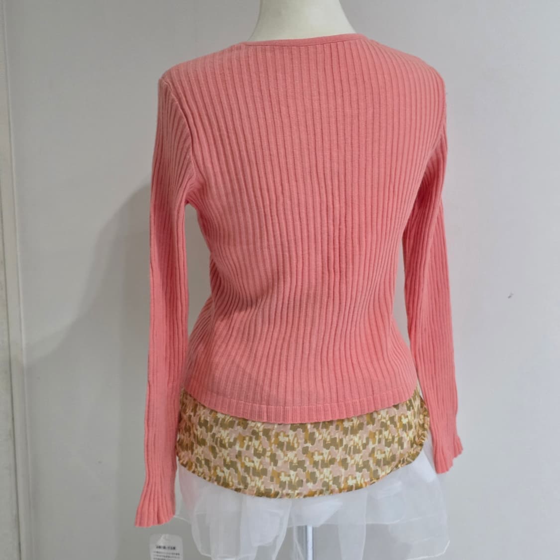 모리걸st  레이어드 골지니트가디건블라우스 상품이미지3