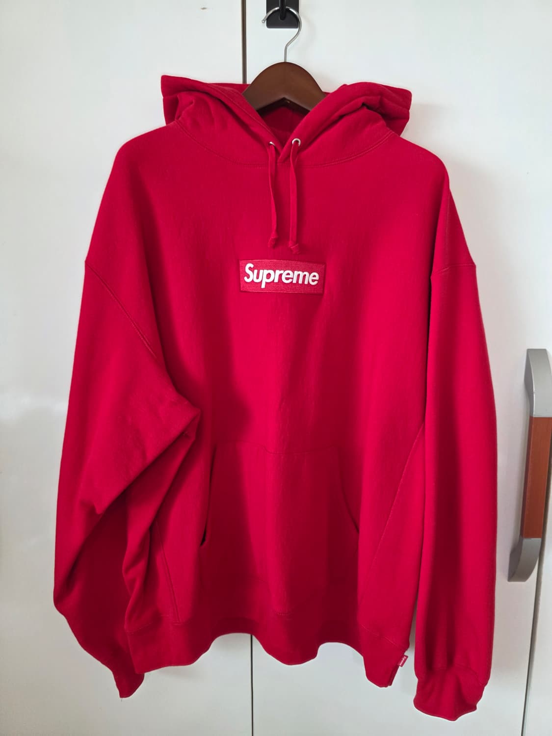 슈프림 박스로고 후드 스웨트셔츠 레드 상품이미지1