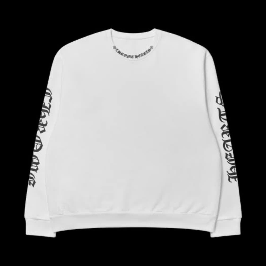 크롬하츠 넥 로고 크루넥 스웨트셔츠 화이트 상품이미지1