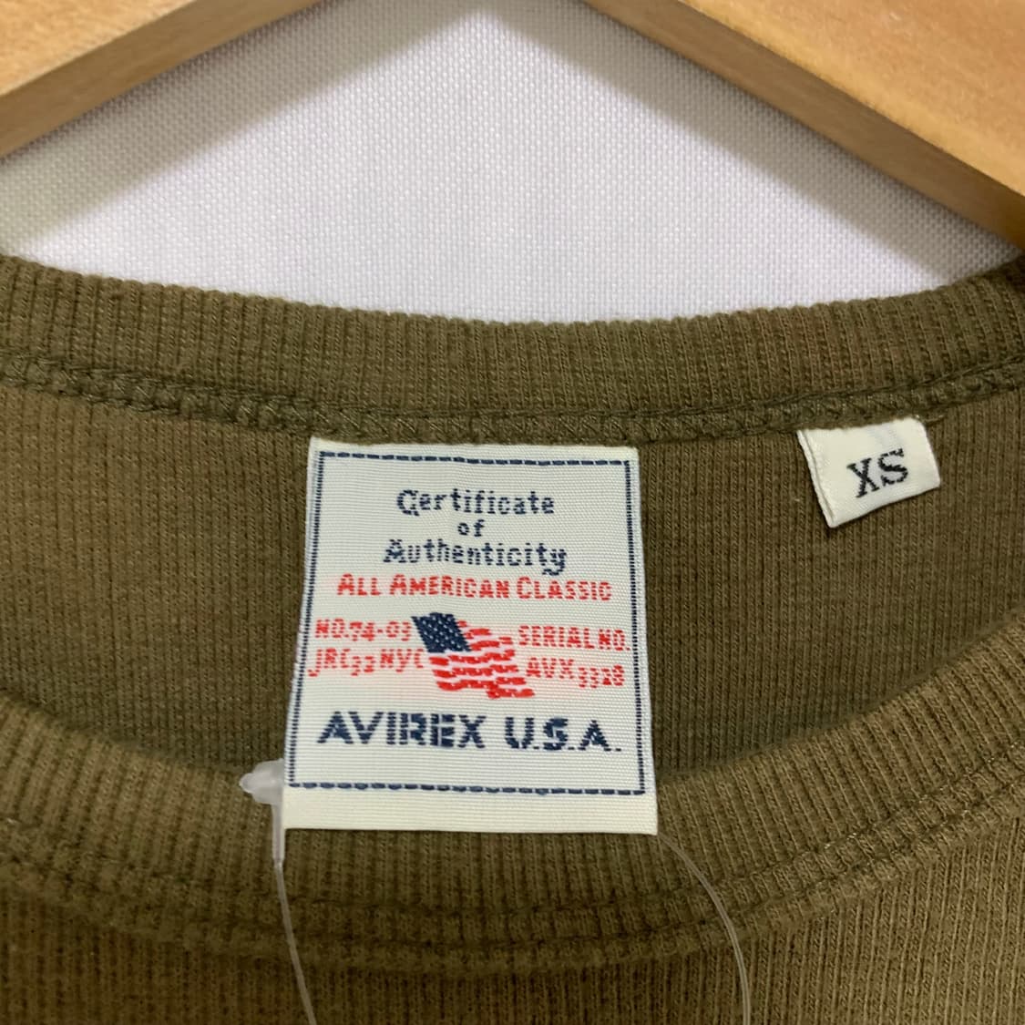 아비렉스 U.S.AIRFORCE 반팔 티셔츠 XS 카키 상품이미지6