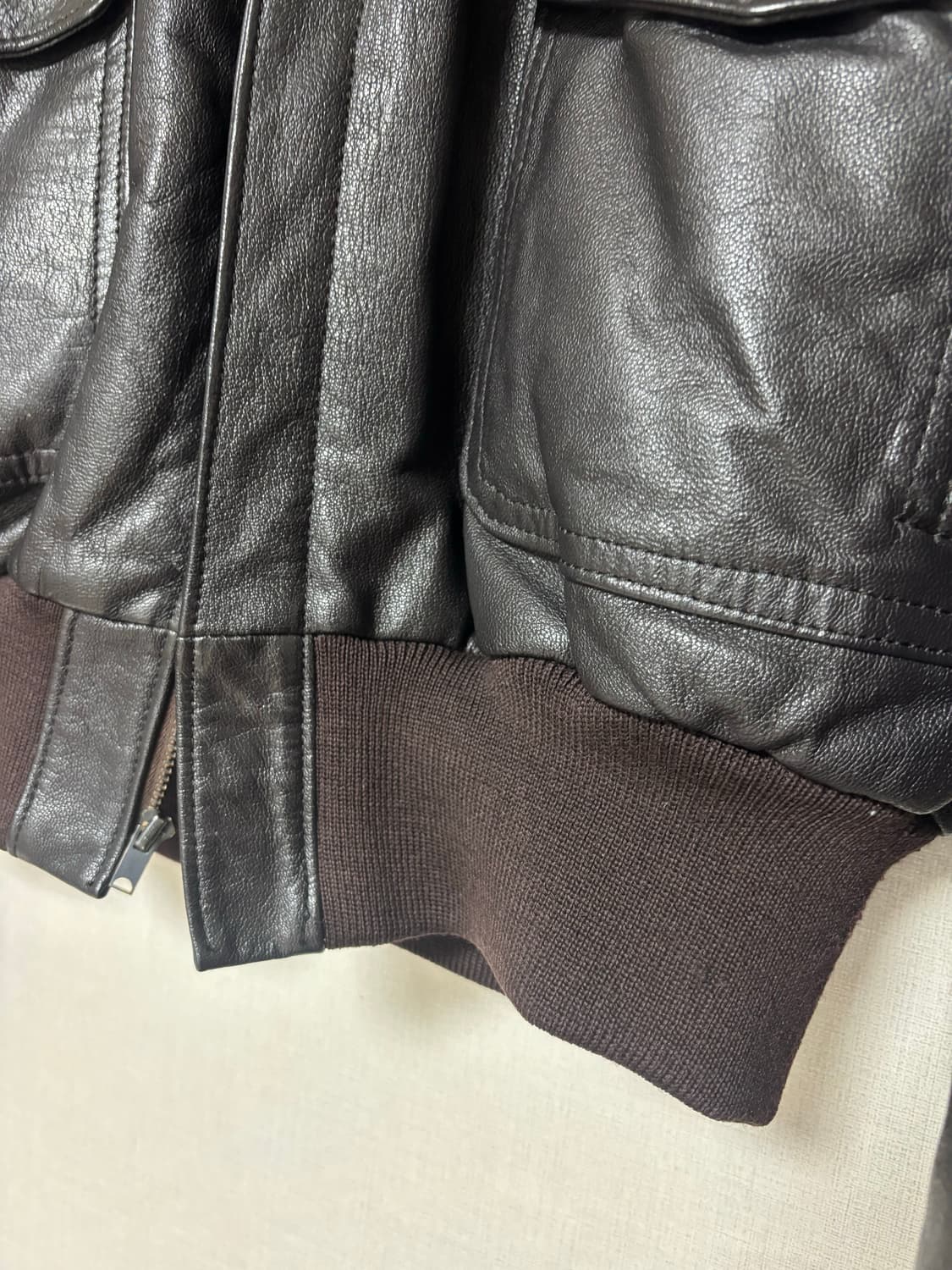 80s 엘엘빈 고트스킨 A2 레더 자켓 상품이미지5