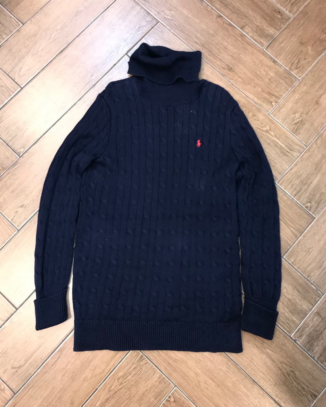 🐻💙 폴로 랄프로렌 네이비 케이블 터틀넥 니트 💙🐻 상품이미지4