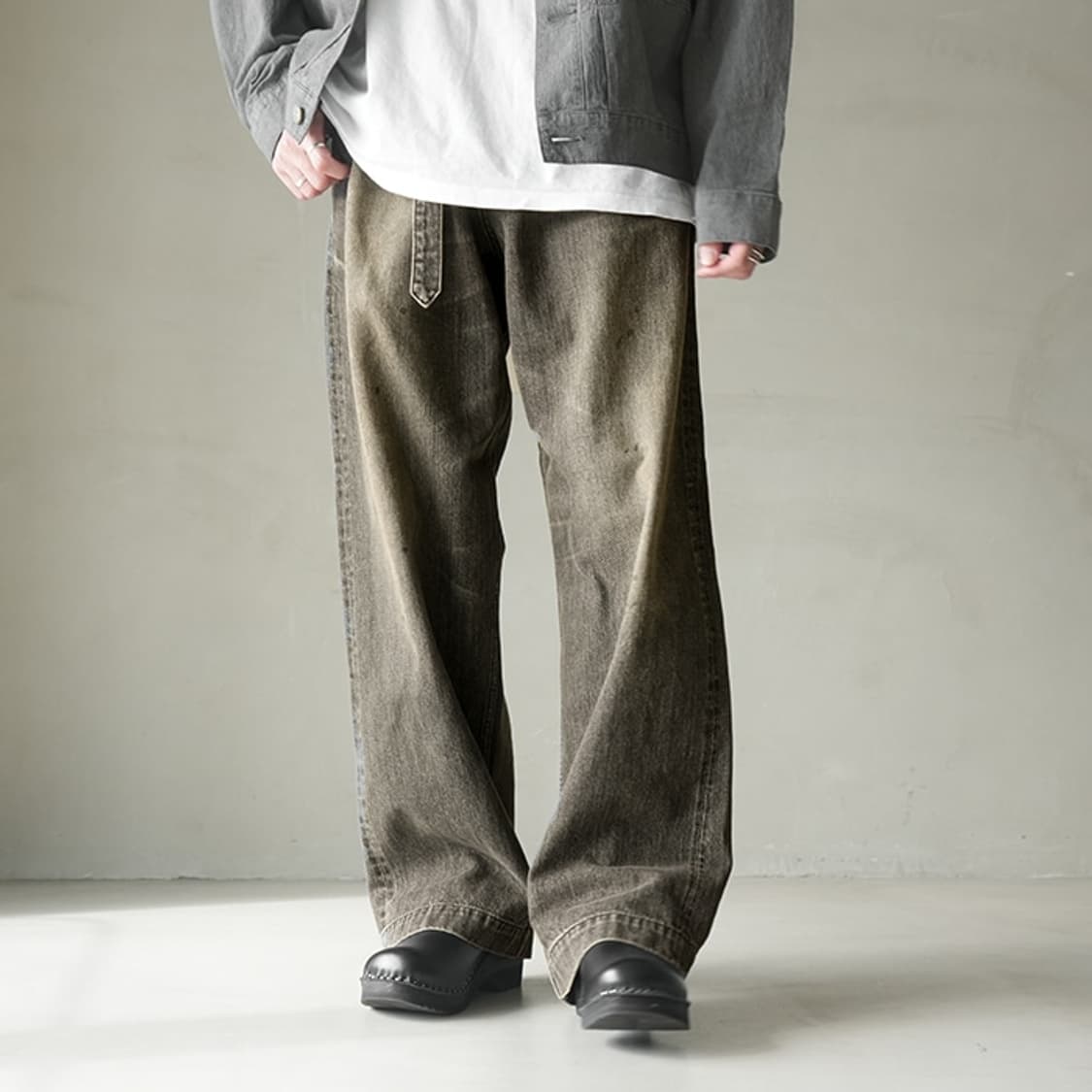 M) 요코 사카모토 25SS 벨티드 데님 트라우저 상품이미지7