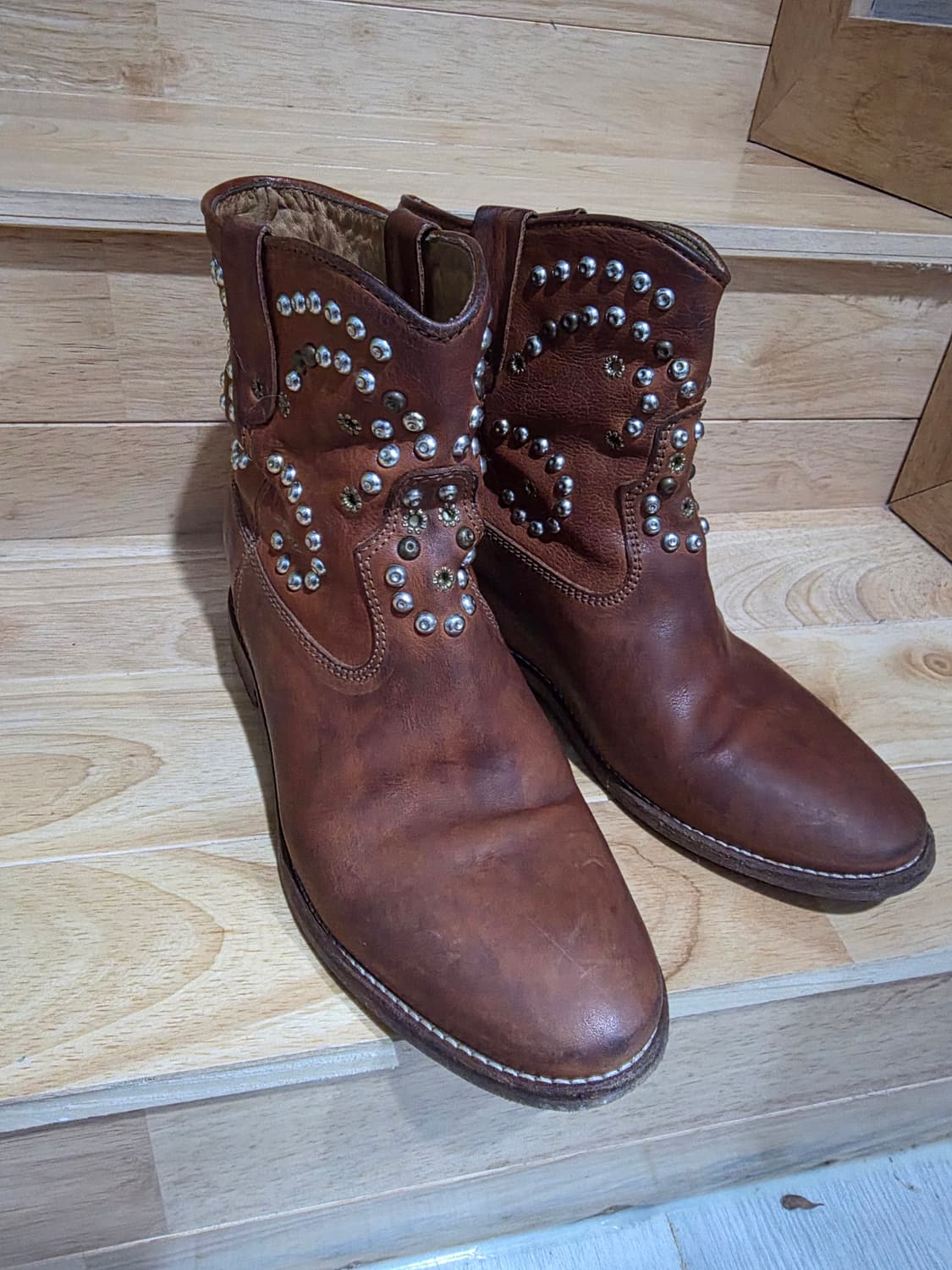 이자벨마랑 caleen 클러스터 브라운 스터드 장식 웨스턴 부츠 39 상품이미지1