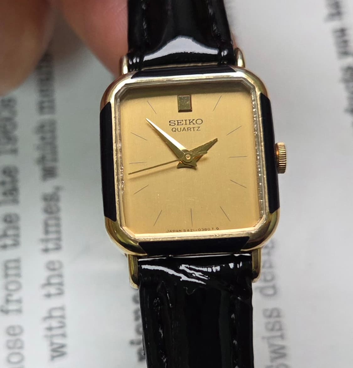 레어] 빈티지 세이코 미니탱크 샴골판 칼침핸즈 슬림쿼츠 여성용  상품이미지8