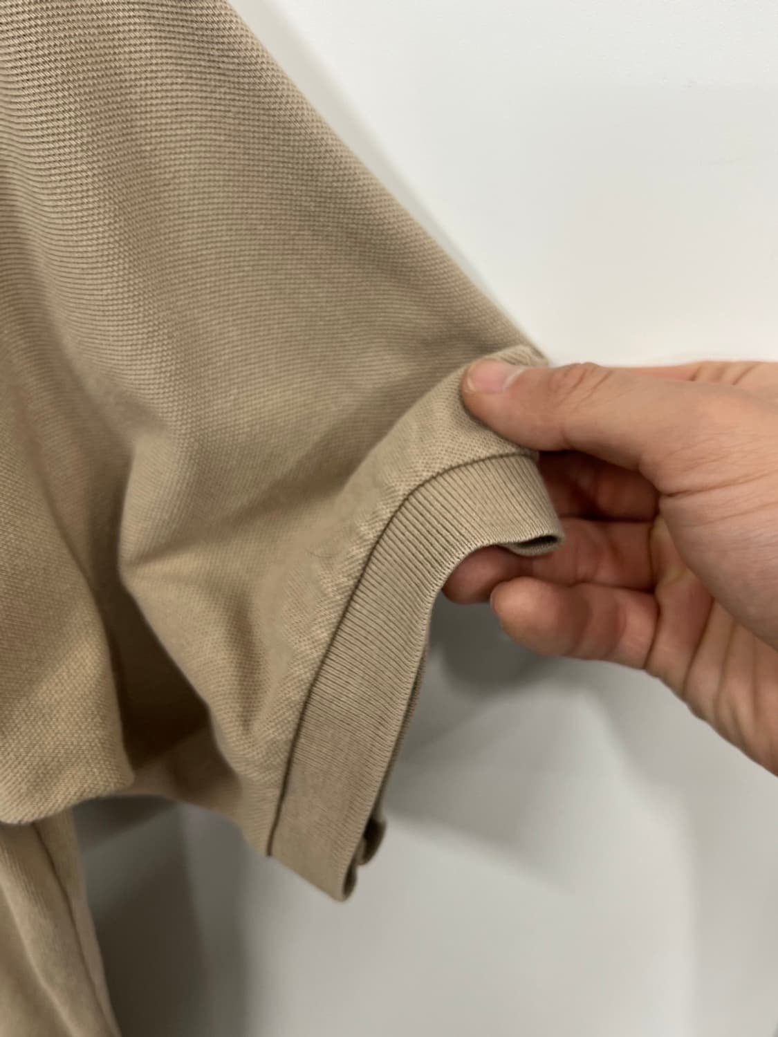 폴로 랄프로렌 카라 베이지 오버핏 반팔 티셔츠 상품이미지4