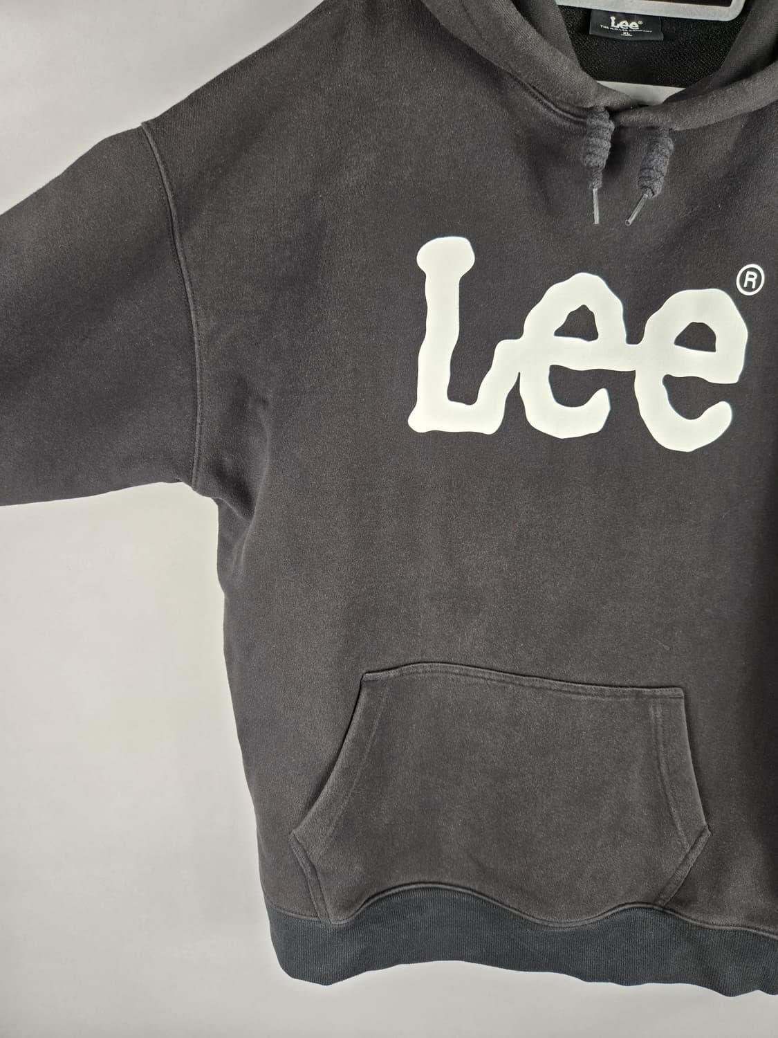 [무료배송]LEE 리 XL 오버핏 블랙 스웨트 후드 티셔츠 상품이미지3