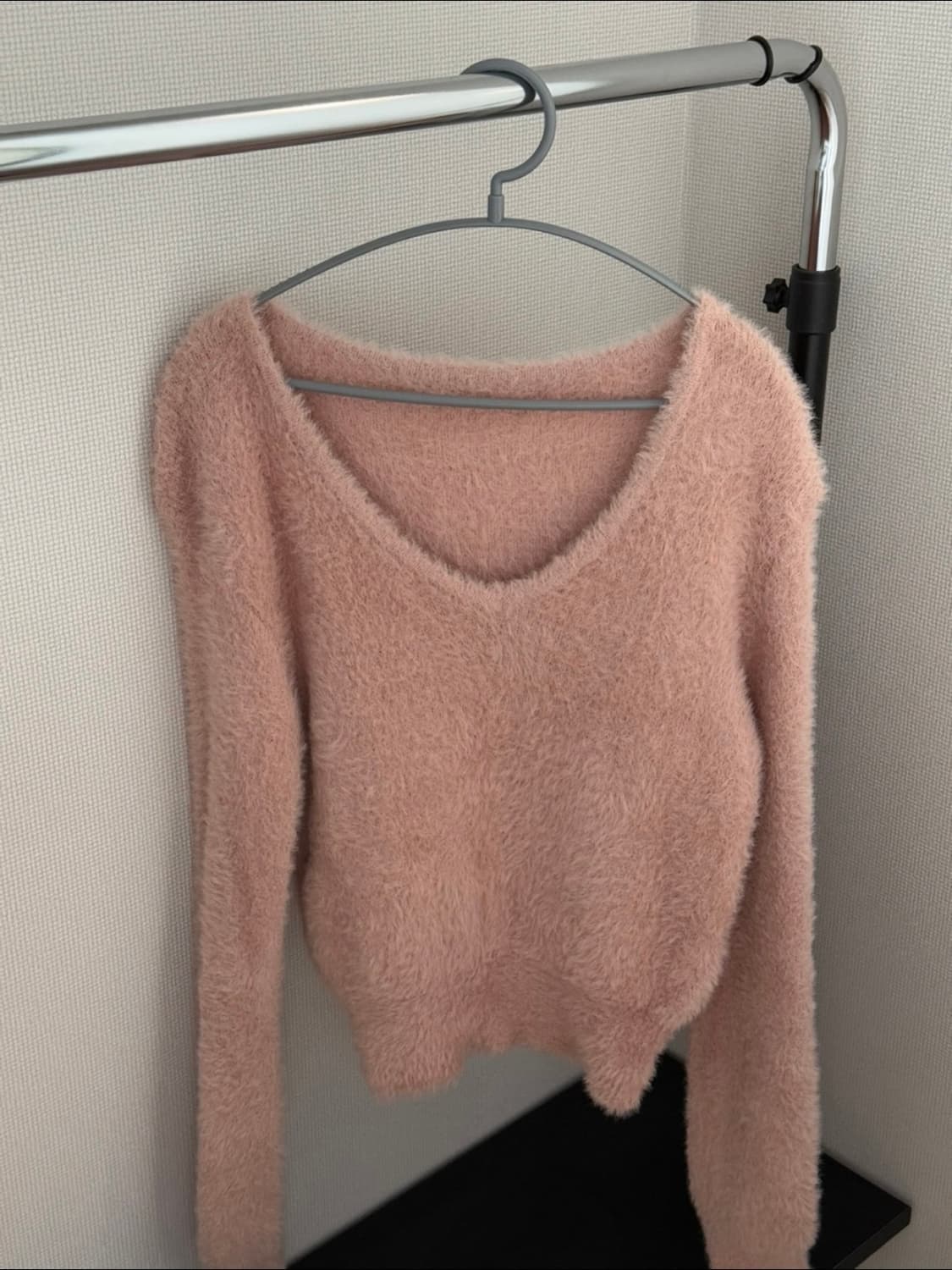 핑크 브이넥 니트 상품이미지1