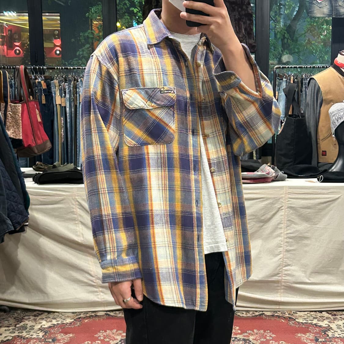 XL) Wrangler Trail 랭글러 플란넬 옴브레 체크 셔츠 상품이미지9