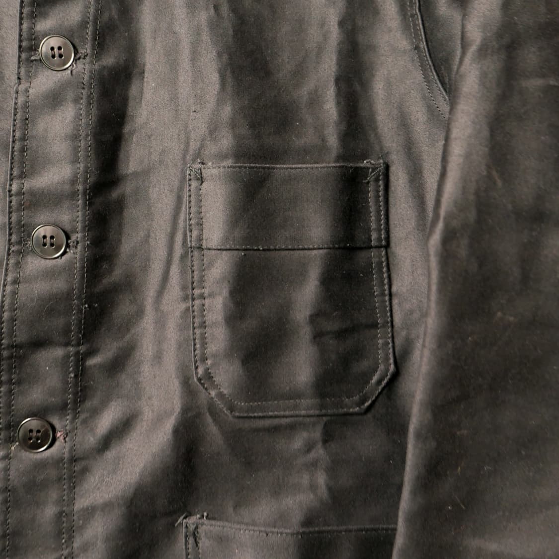 1960s French Black moleskin work jacket 상품이미지6