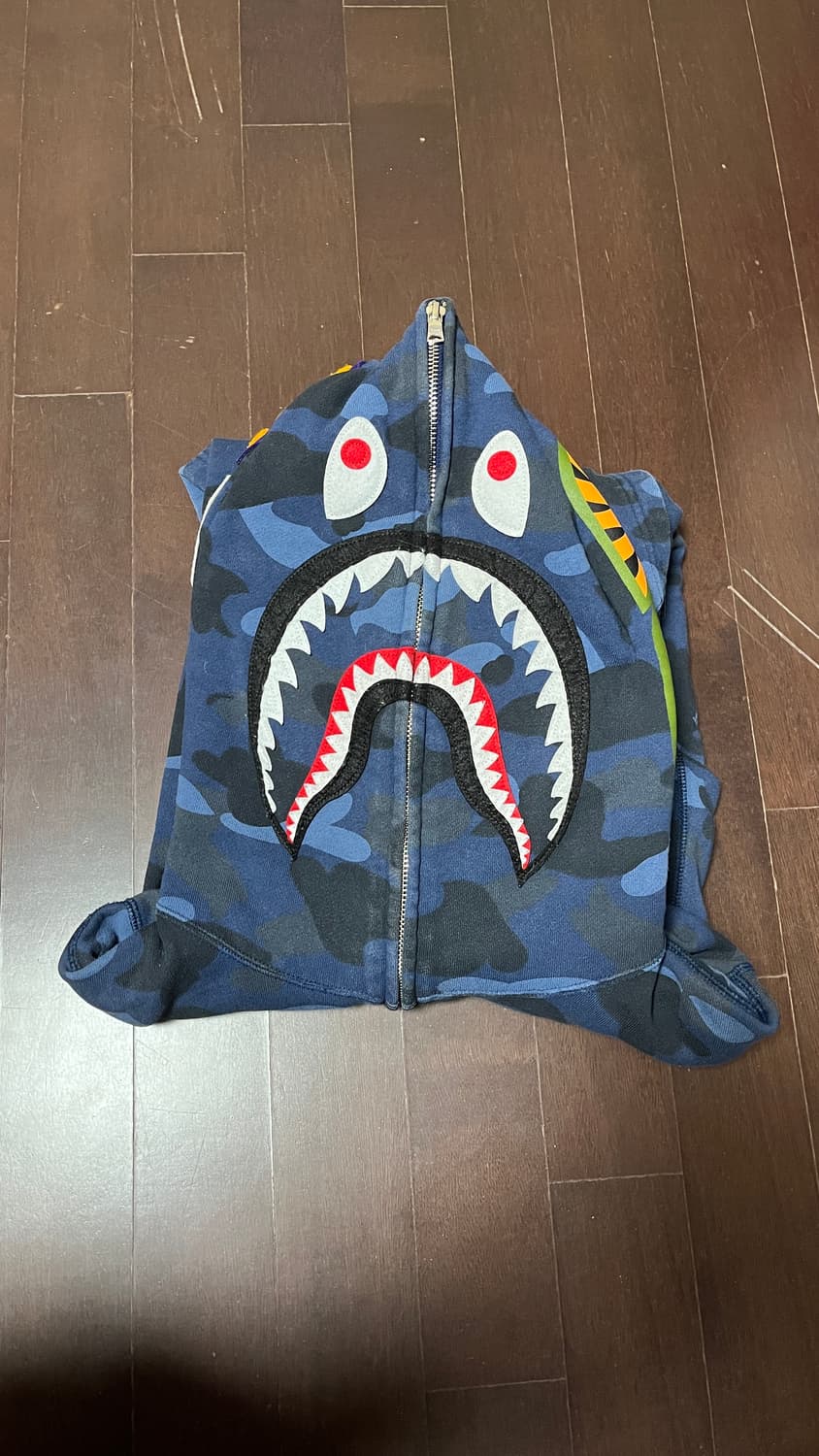 베이프 샤크후드 청계 네이비 XL 네고가능 상품이미지2