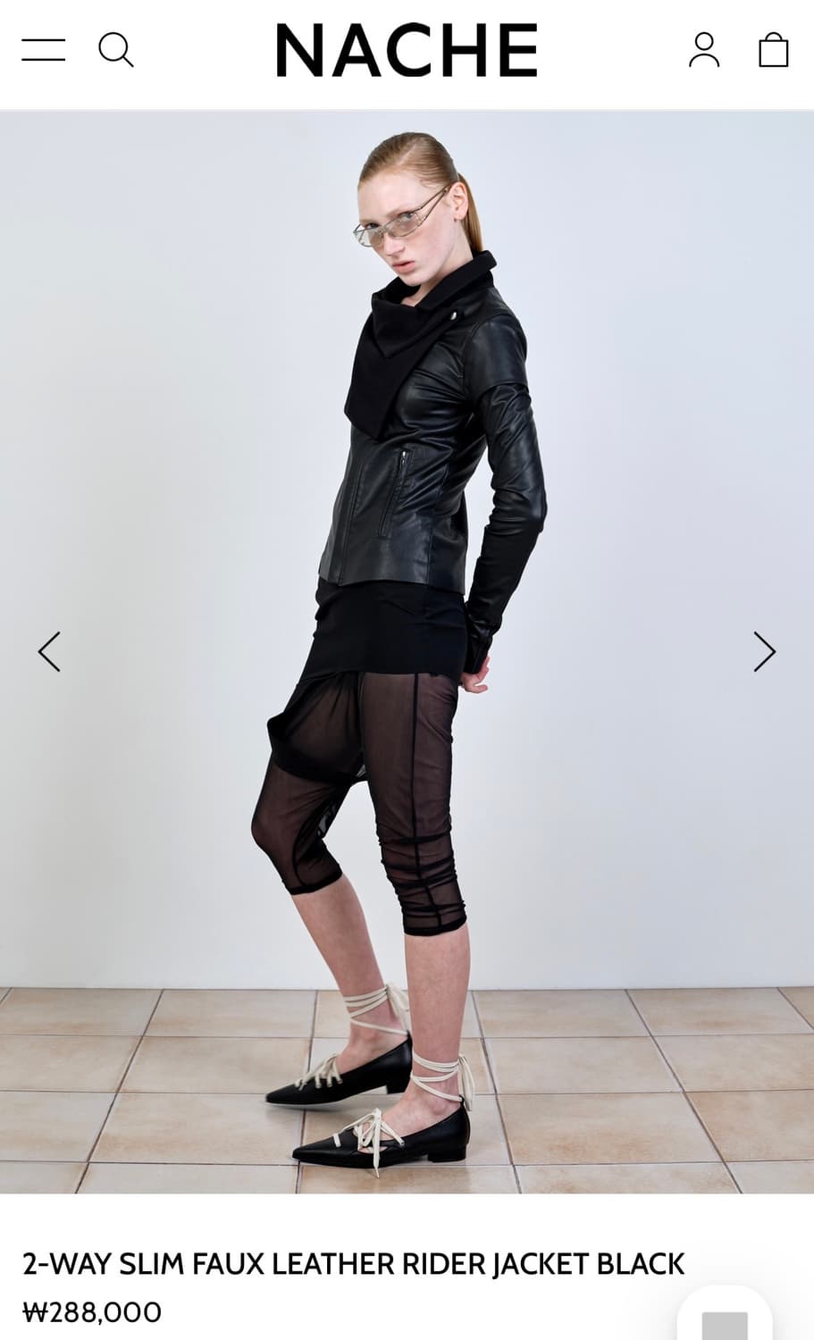 NACHE 2-WAY SLIM FAUX LEATHER RIDER JACK 상품이미지4