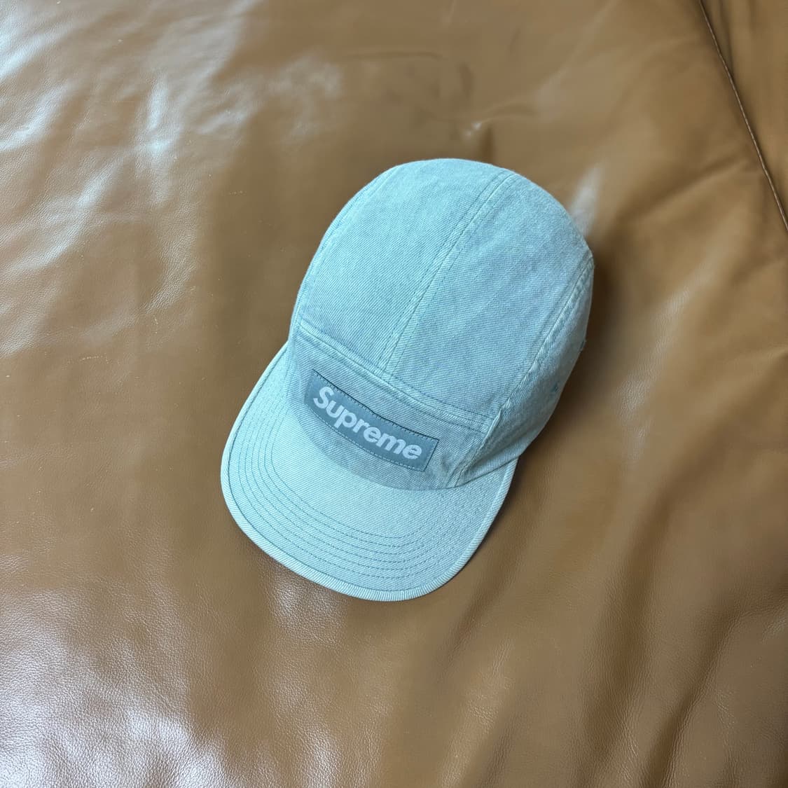 슈프림 캠프캡 모자 박스로고 데님 민트 상품이미지5
