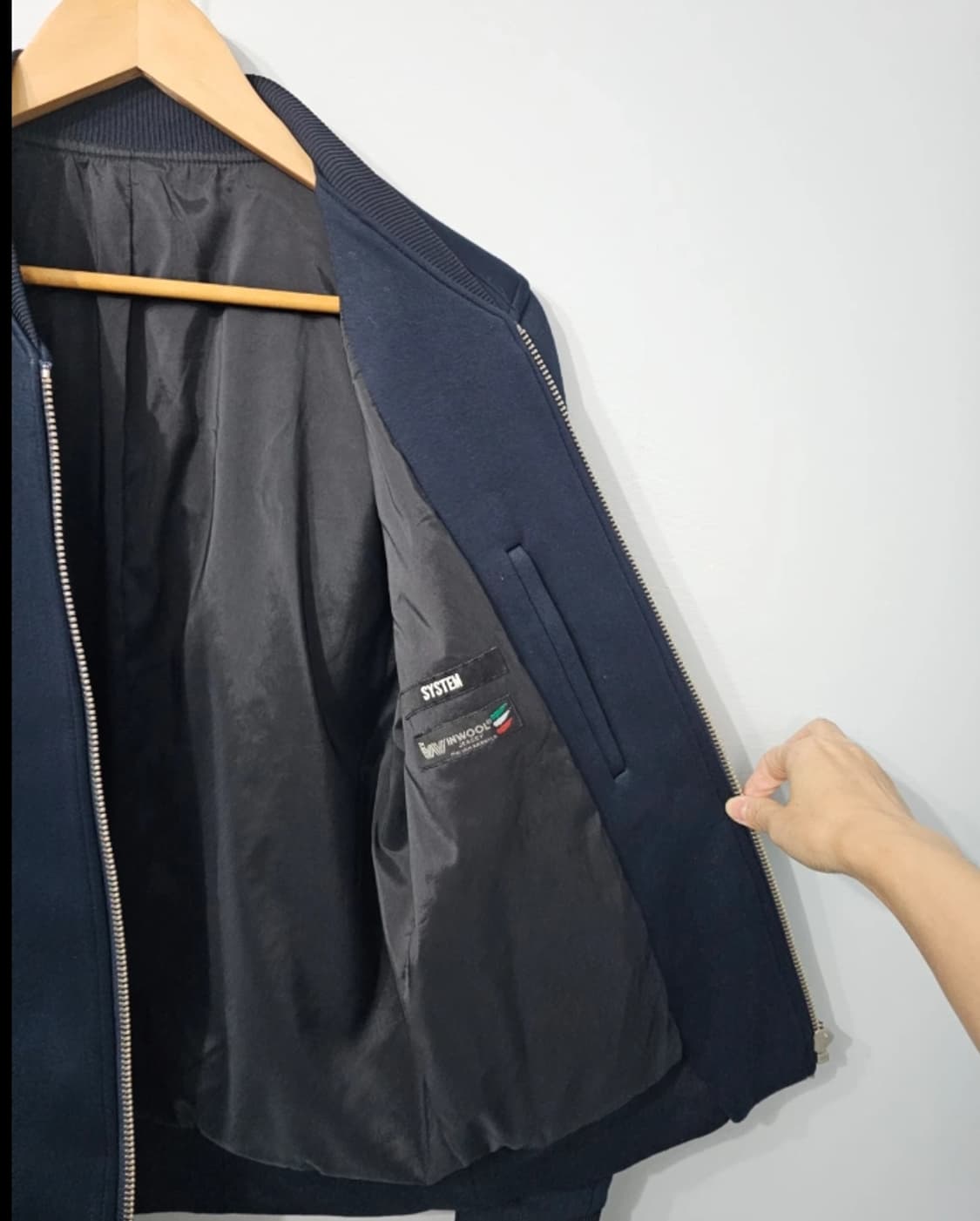 시스템옴므 백프린팅 블루종 자켓 95 상품이미지5