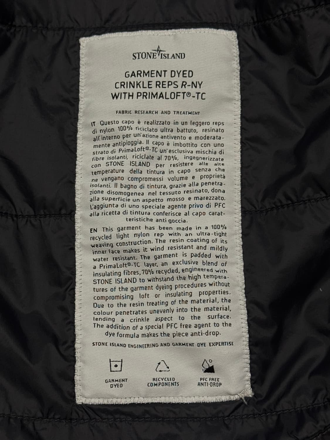스톤아일랜드 크링클랩스 프리마 패딩 24fw L(105) 상품이미지2
