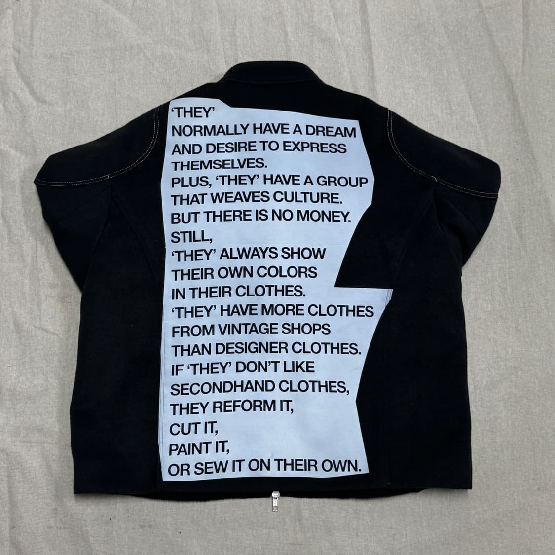 더뮤지엄비지터 백패치 바이커 울 자켓 L 상품이미지1