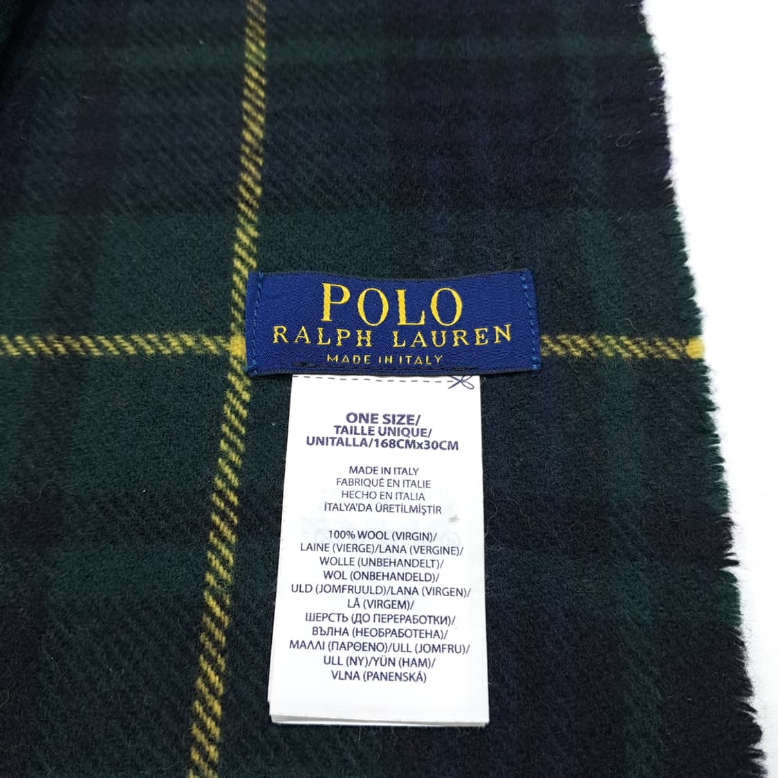 MX524 폴로 00s 이태리판 울 블랙워치 타탄 머플러 목도리 상품이미지4