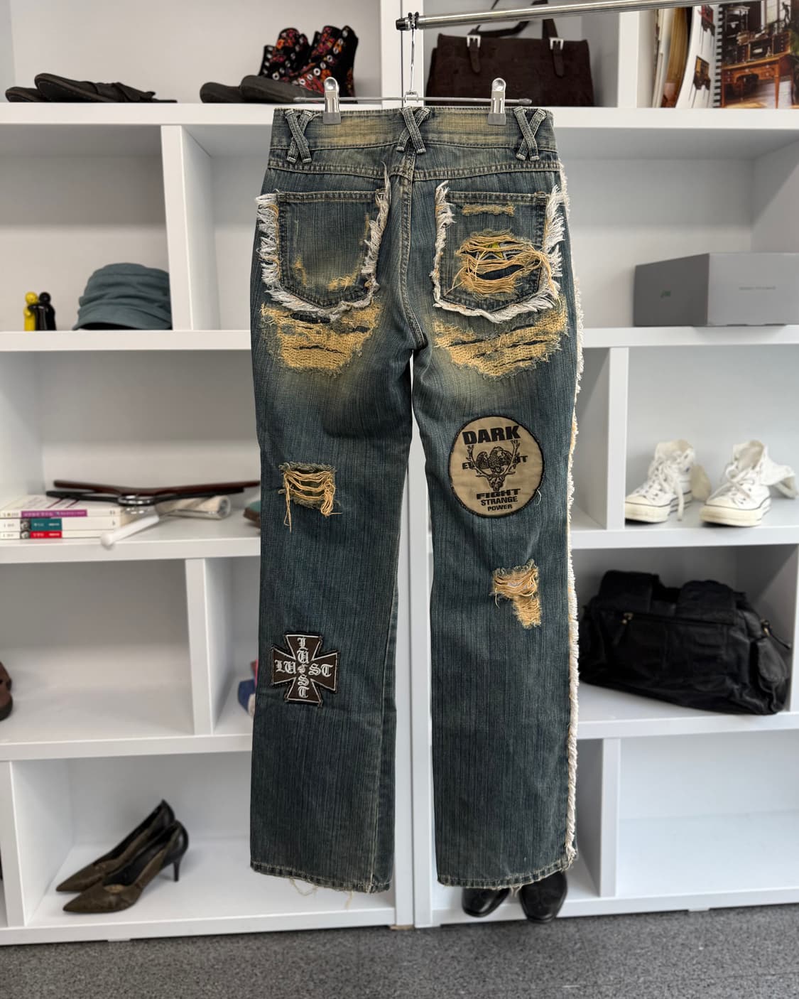 lust 펑크 패치 데님 팬츠 상품이미지4