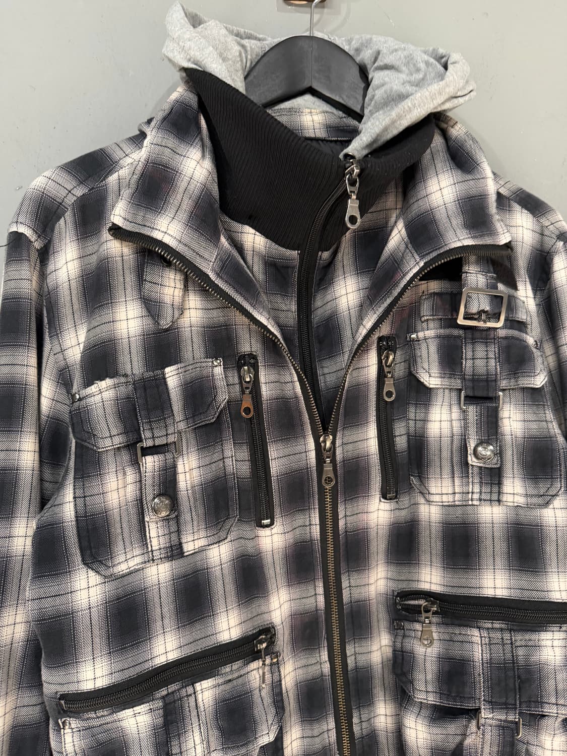 neck buckle multi pocket layered jk 상품이미지7