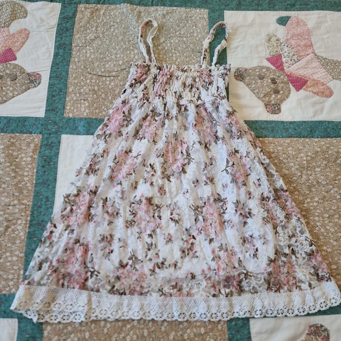 Liz Lisa(리즈리사) 로즈 플로럴 레이스 캐미솔 원피스 상품이미지7