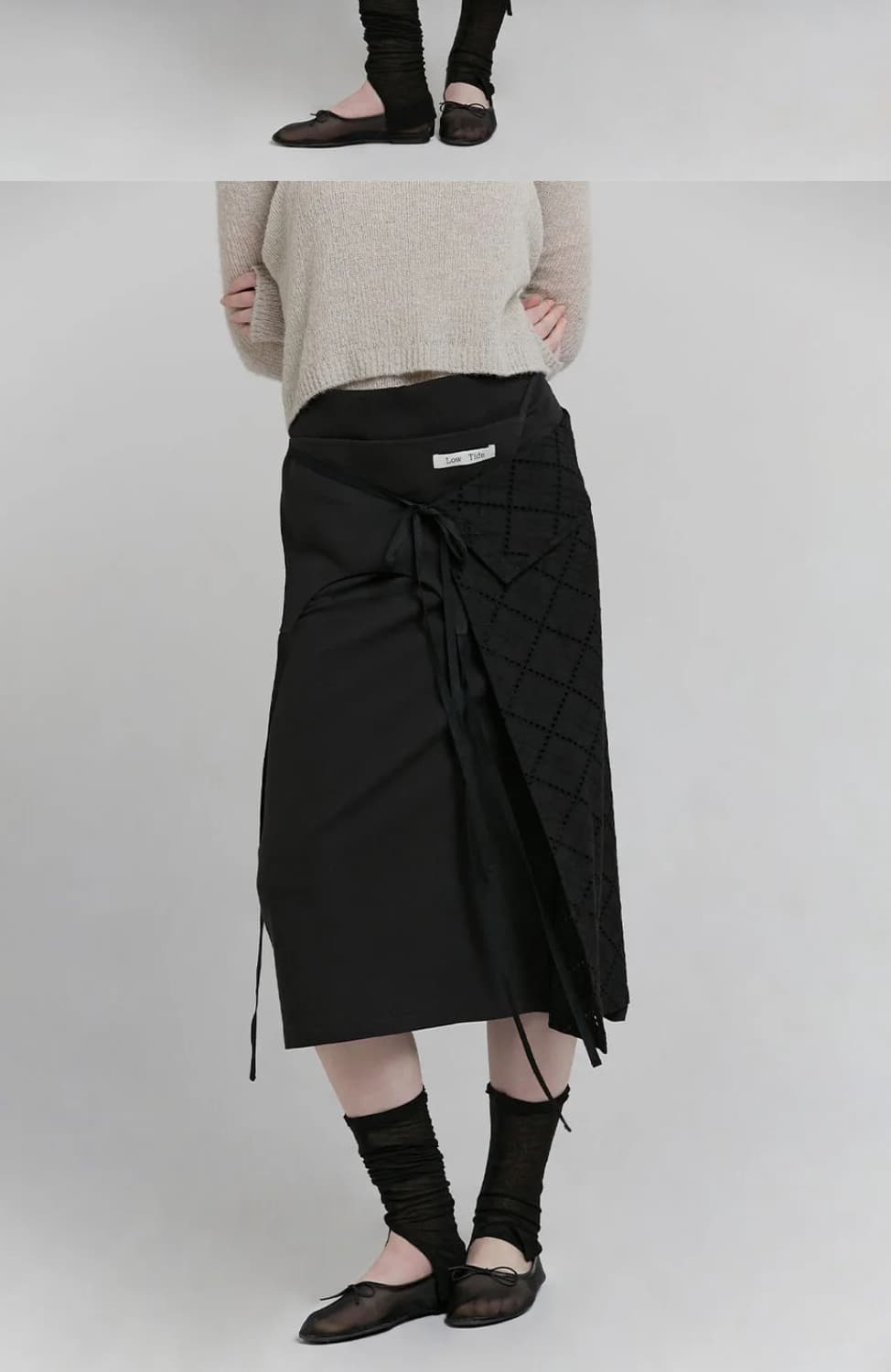 로우타이드 슬리브리스 랩 드레스 상품이미지2