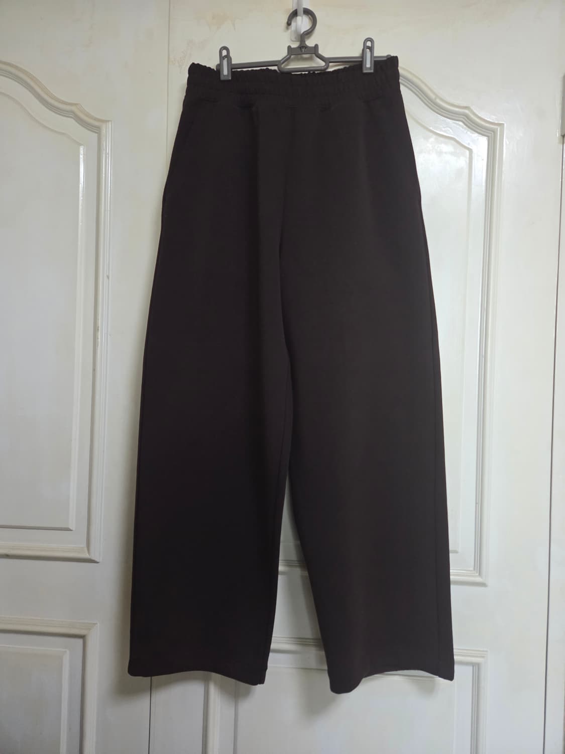 유니클로 c 스웨트와이드팬츠 스웻팬츠 다크브라운 m사이즈 상품이미지1